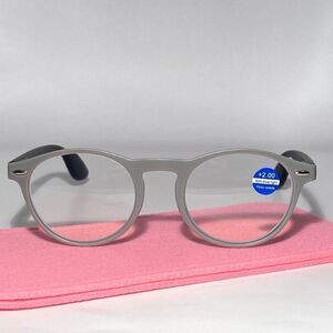 0682 Colette 2.0 Clear Grey Reading Glasses Soft Butterfly Style Readers NWT